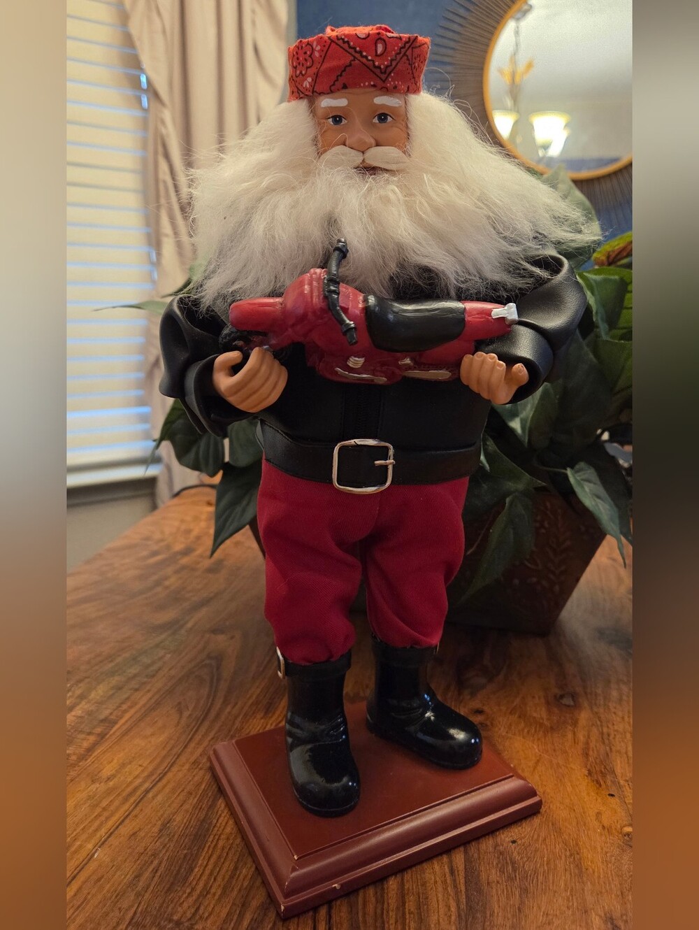 Biker Santa Figure